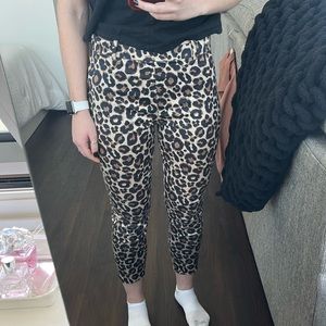 Leopard high waisted ankle pants